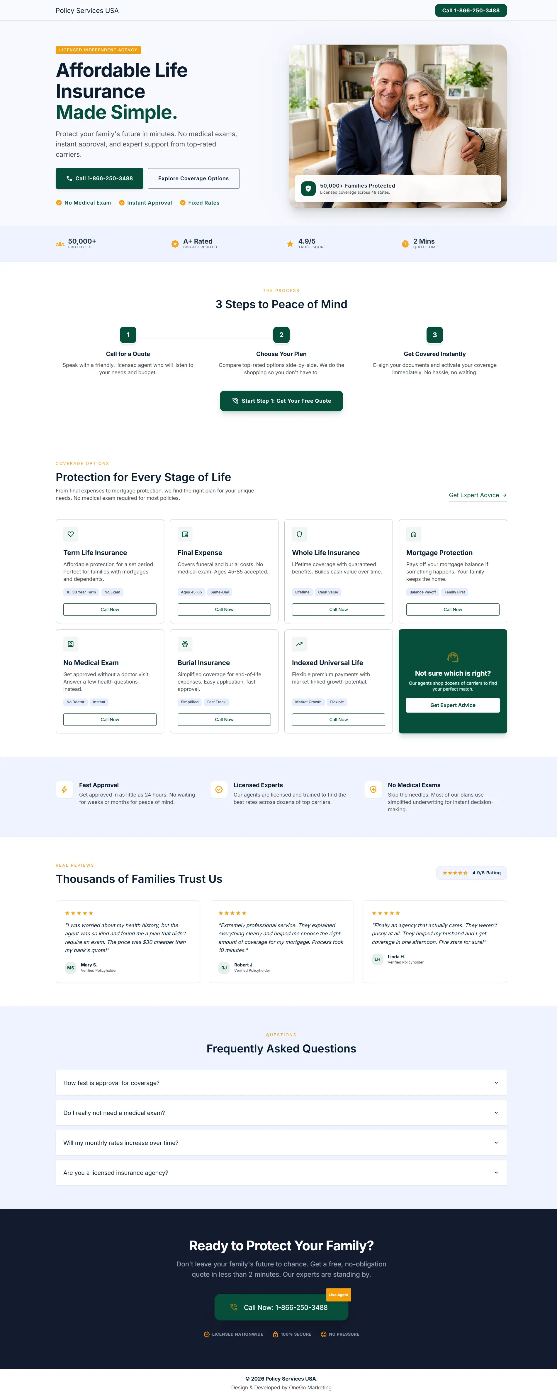 Local Company Website designed and developed by OneGo Marketing