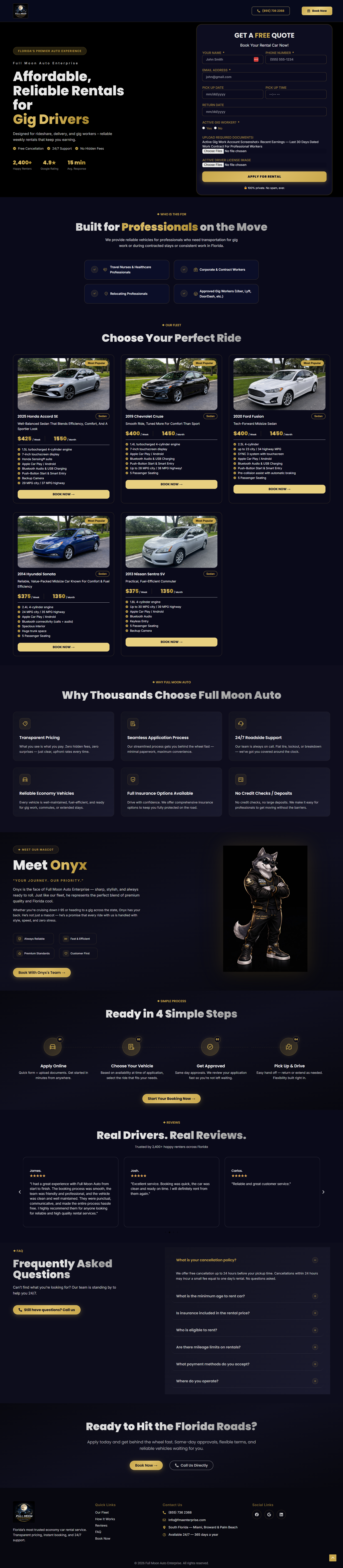 Premium Auto Rentals, Florida designed and developed by OneGo Marketing